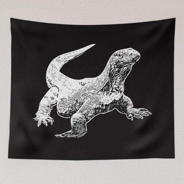 Item preview,  Komodo Dragon White Print  designed and sold by designsasstultd.