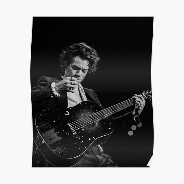 sky guitar black styles Poster