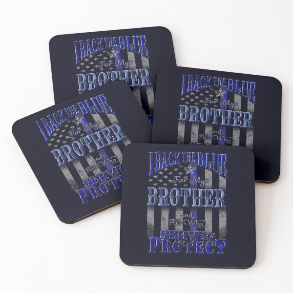 Item preview, I Back the Blue for my Police Officer Brother designed and sold by RiffXS.