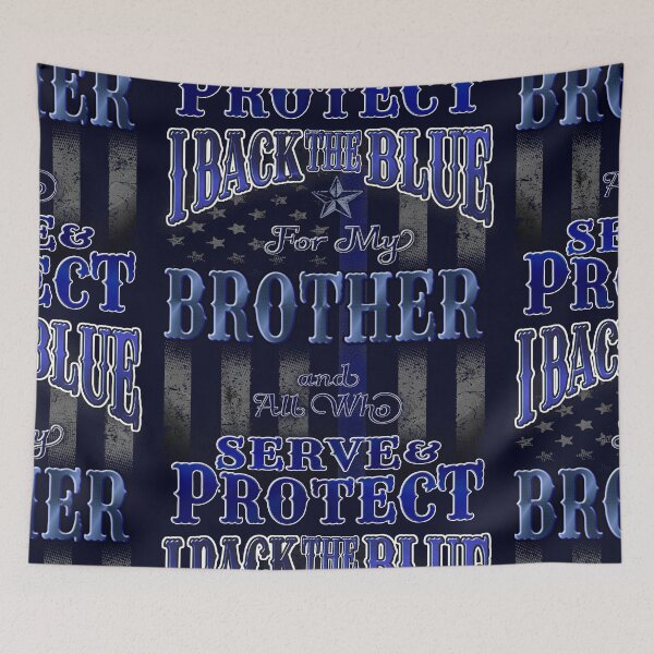 Item preview, I Back the Blue for my Police Officer Brother designed and sold by RiffXS.