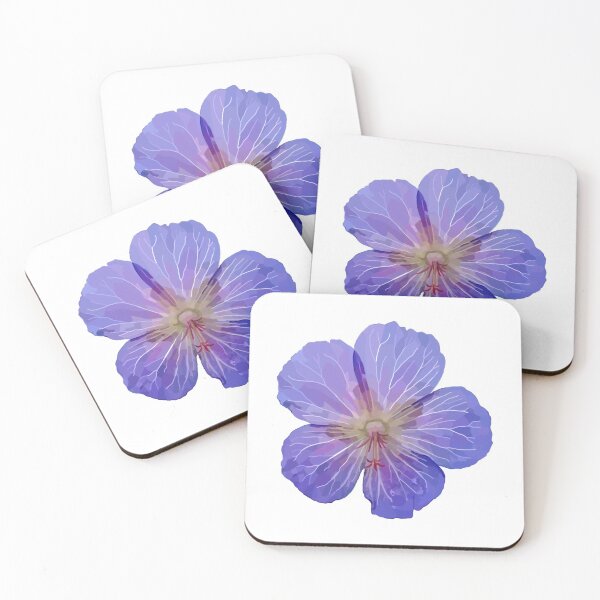 Item preview, Purple Cranesbill Wildflower designed and sold by Scat the cat.