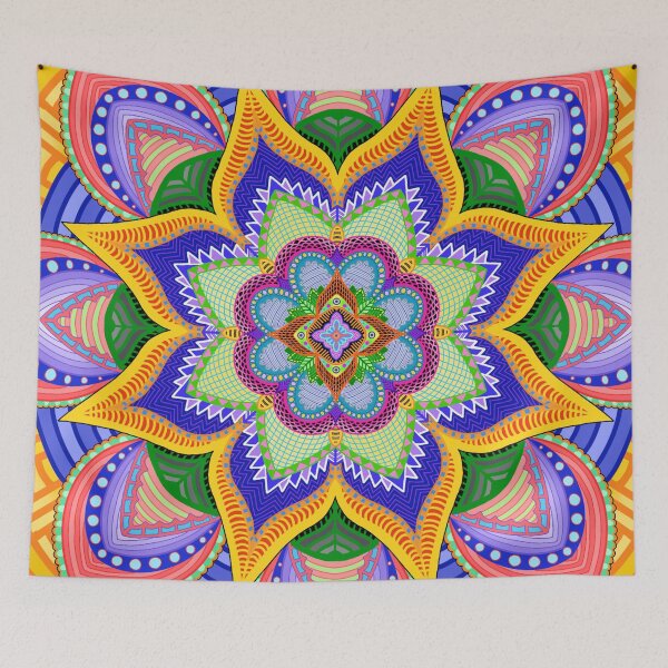 Aperçu de l'œuvre Mandala coloré lumineux créée et vendue par Caroline  Fletcher.
