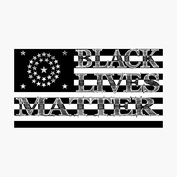 BLM Civil War US Flag (Light) Photographic Print