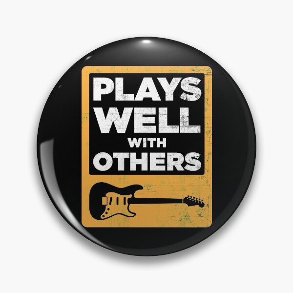 Item preview, Plays Well with Others - Distressed Art with Strat designed and sold by RedHangarDesign.