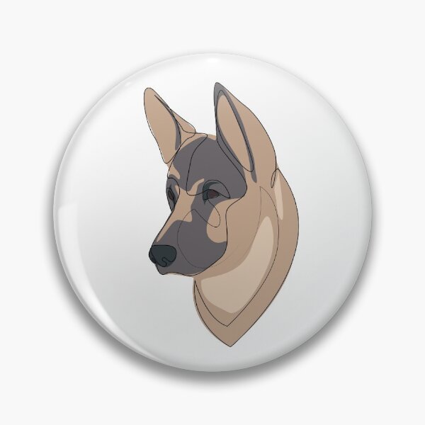 Artikelvorschau, Deutscher Schäferhund - c - eine Strichzeichnung entworfen und verkauft von addillum.
