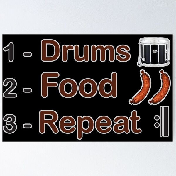 Item preview, Drums, Food, Repeat designed and sold by EMCproductions.
