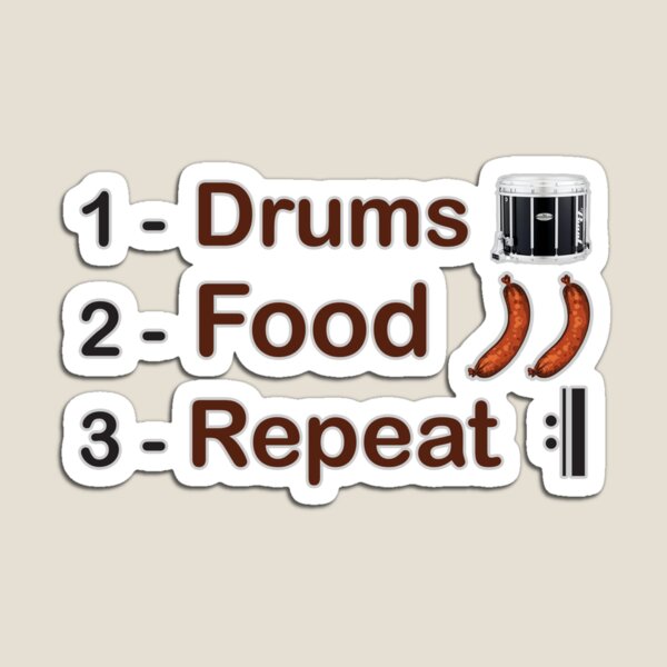 Item preview, Drums, Food, Repeat designed and sold by EMCproductions.