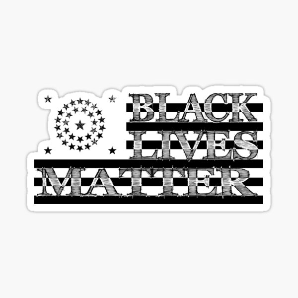 BLM Civil War US Flag (Dark) Sticker