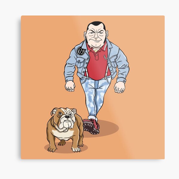 Skinhead Bull Terrier Metal Print