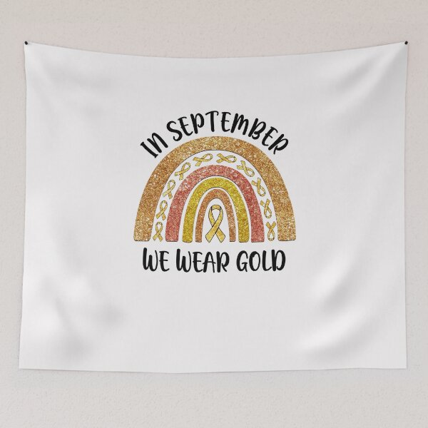 Item preview, In September We Wear Gold Rainbow Childhood Cancer Awareness designed and sold by CreativeGift.