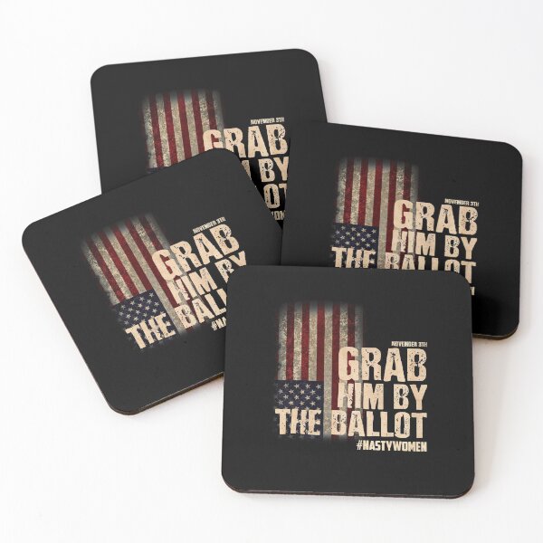 Item preview, Grab Him By The Ballot, Anti Trump, Biden For President, nasty woman retro nasty women vote feminist election designed and sold by 96design.