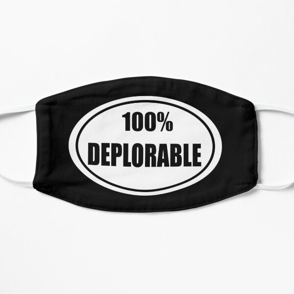 100% deplorable decal Flat Mask