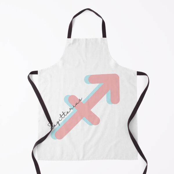 Item preview, Minimalist Sagittarius Zodiac sign pastel pink and teal colors with black handwritten text designed and sold by milkasweet.