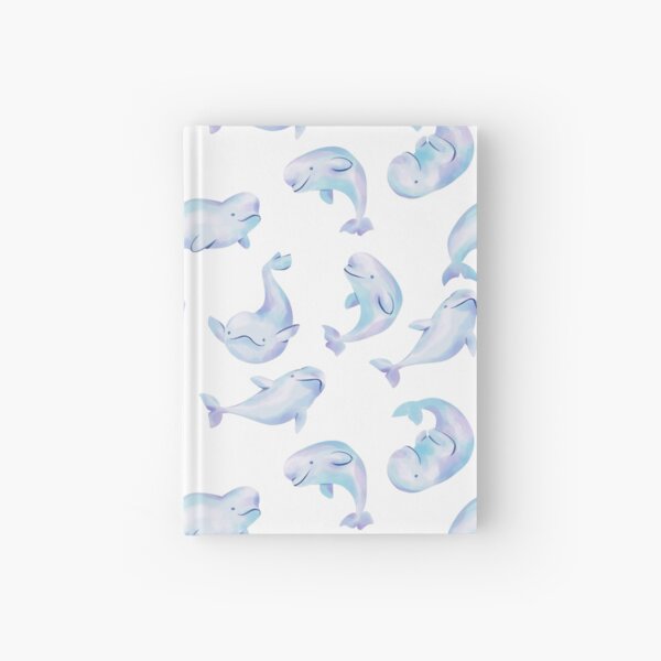 White Arctic Beluga Whale Swimming Pack Hardcover Journal