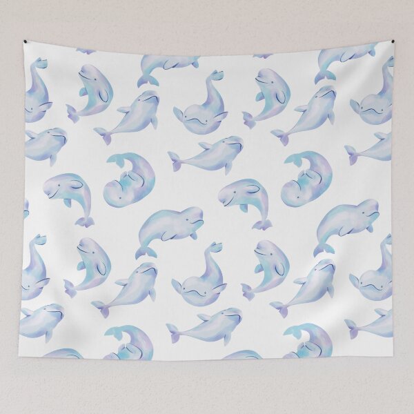 Item preview, White Arctic Beluga Whale Swimming Pack designed and sold by SwaDesign.