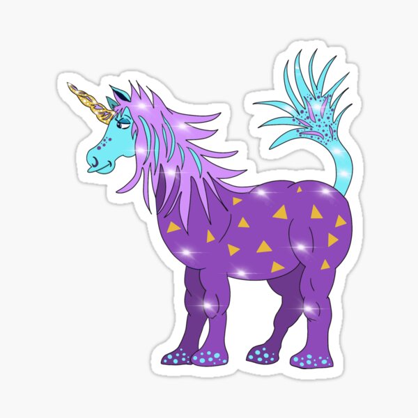 Mystical Magical Unicorn Purple Sticker