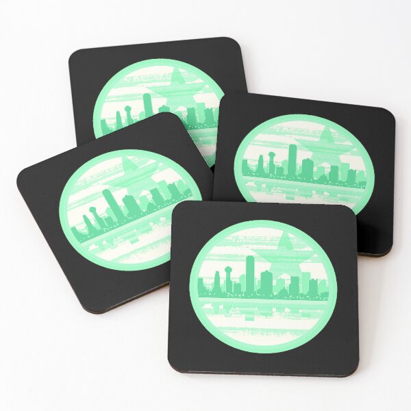 Item preview, Dallas Skyline with Lonestar - Green  designed and sold by CadeTX.
