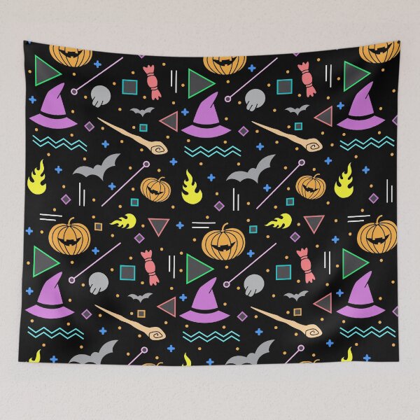Item preview, Pumpkin Witch Bat Halloween Pattern designed and sold by NicholasForbes.
