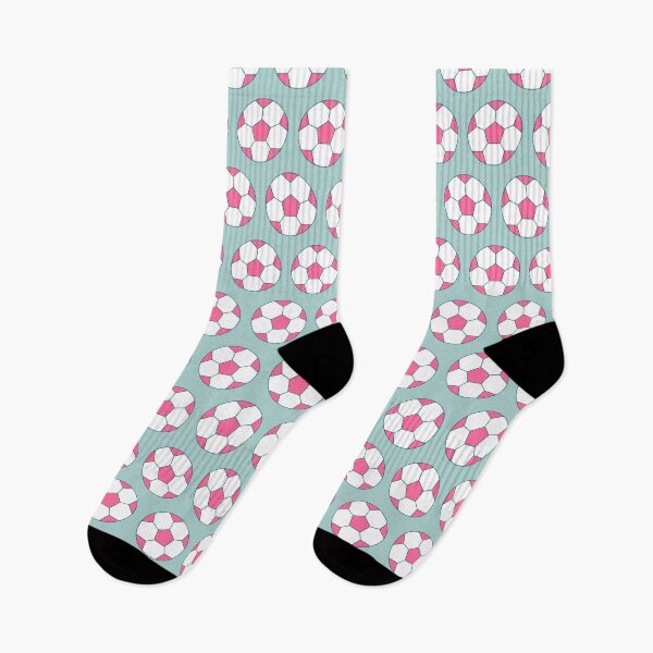 Item preview, Pink Soccer Ball Pattern On Slate Blue designed and sold by SharksOnShore.