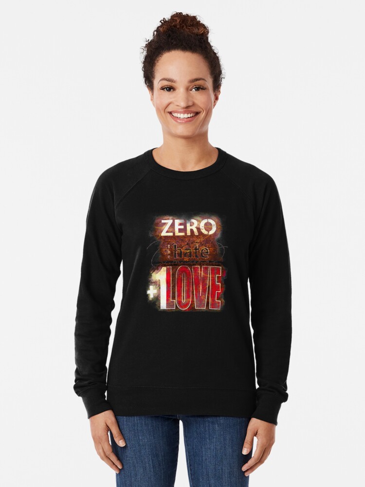 Alternate view of Zero hate +1LOVE Mystery Skulls Lightweight Sweatshirt