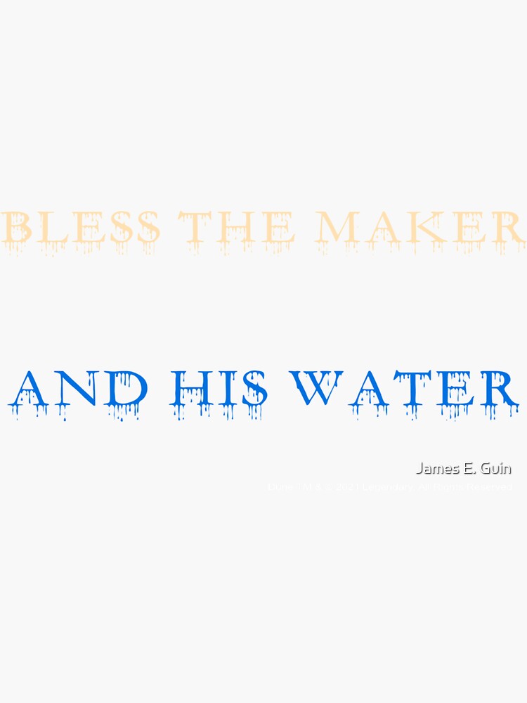 "Bless the Maker and His water" Sticker for Sale by guinpublishing8
