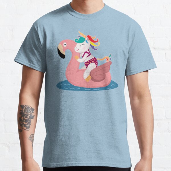 Flamingo Unicorn T Shirts Redbubble - party unicorn floatie roblox code