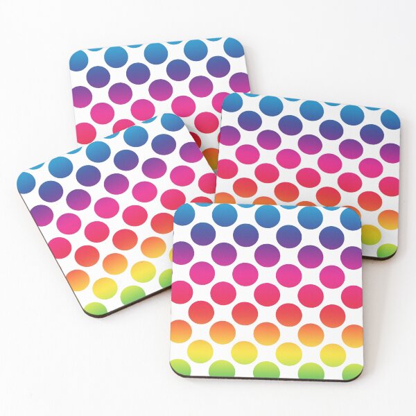 Item preview, Funny colorful polka dot pattern in rainbow color gradients designed and sold by Jelisandie.
