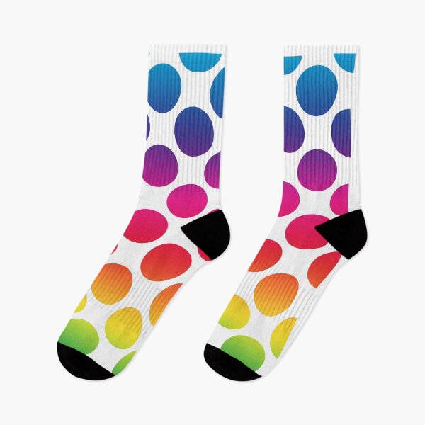 Item preview, Funny colorful polka dot pattern in rainbow color gradients designed and sold by Jelisandie.
