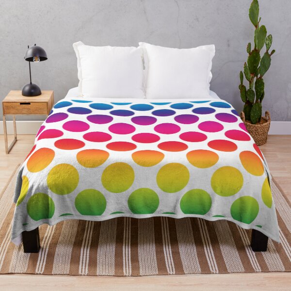 Item preview, Funny colorful polka dot pattern in rainbow color gradients designed and sold by Jelisandie.