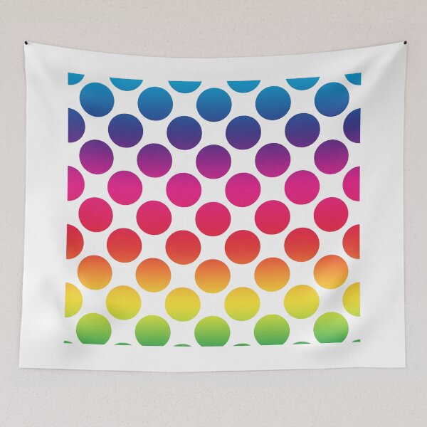Item preview, Funny colorful polka dot pattern in rainbow color gradients designed and sold by Jelisandie.