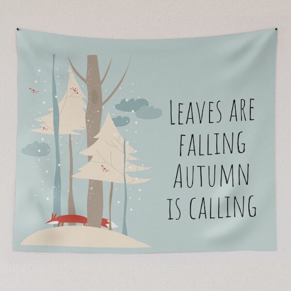 Item preview, Leaves are falling Autumn is calling (Autumn fox) designed and sold by Nesro34.