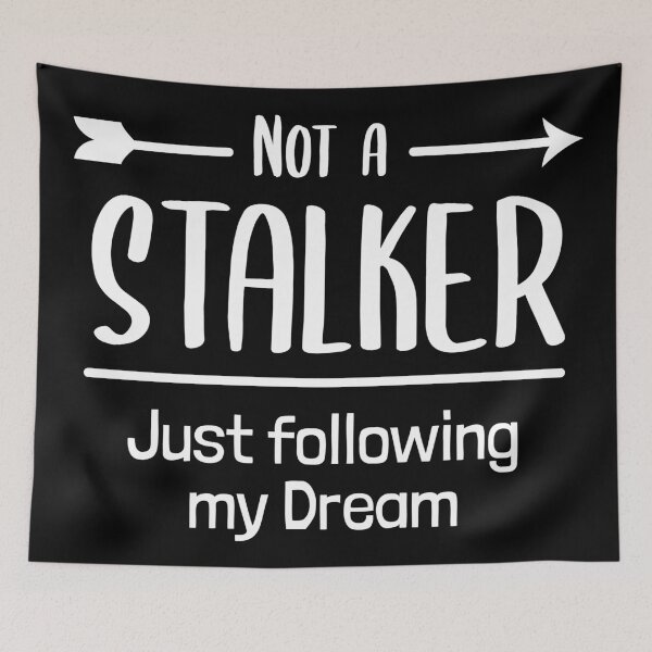 Item preview, Not a Stalker - A Funny tshirt text design designed and sold by Crafteez.