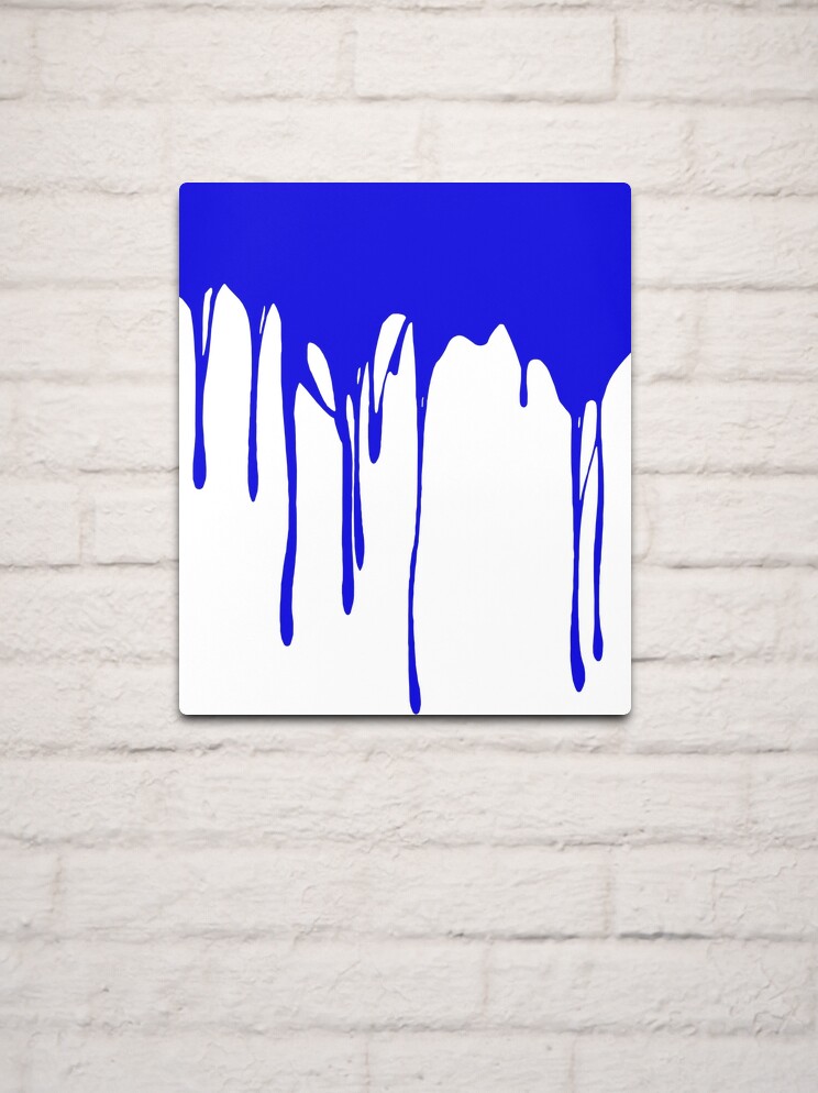 Blue paint drip wallpaper, digital art, solid color HD wallpaper