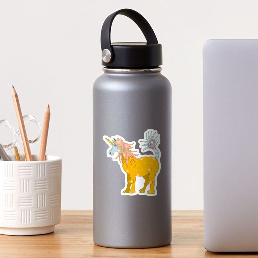 Mystical Magical Unicorn Yellow Sticker