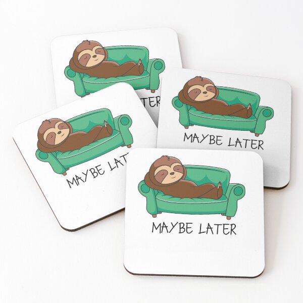 Item preview, Maybe Later Cute Sloth on Couch. designed and sold by DiensDesign.