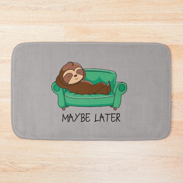 Item preview, Maybe Later Cute Sloth on Couch. designed and sold by DiensDesign.