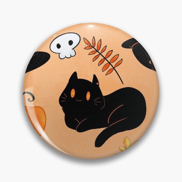 Item preview, Fall Halloween pattern - black cats, Witches hats, and a brew of pumpkin spice designed and sold by CoffeePandaArt.