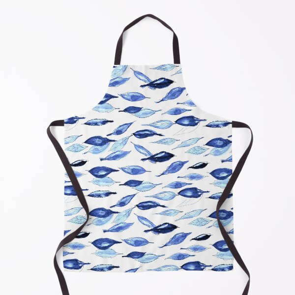 Item preview, Autumnal leaves in blue designed and sold by Aidi Riera.