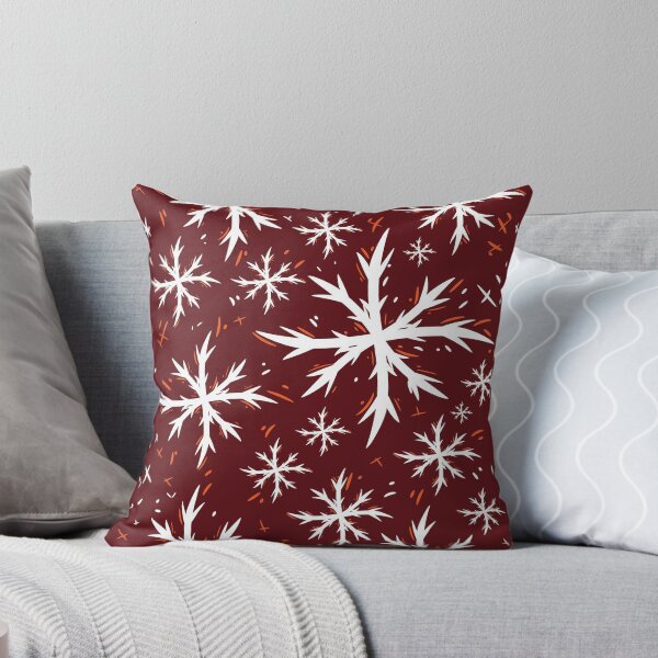 Aperçu de l'œuvre Flocons de neige scandinaves glacés sur un motif de fond marron créée et vendue par thisislaz.