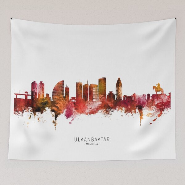 Item preview, Ulaanbaatar Mongolia Skyline designed and sold by ArtPrints.