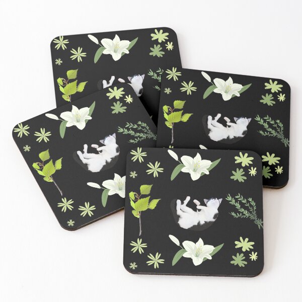 Item preview, Mia Kitten Sleepy Cat Plants Branch Black designed and sold by MiaMioMeo.