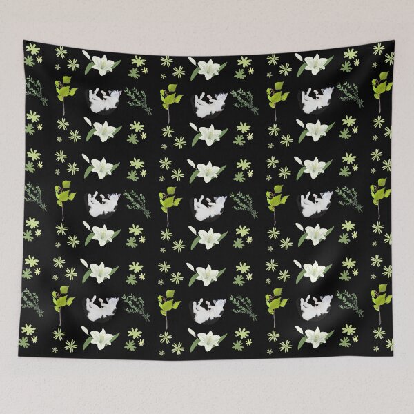 Item preview, Mia Kitten Sleepy Cat Plants Branch Black designed and sold by MiaMioMeo.