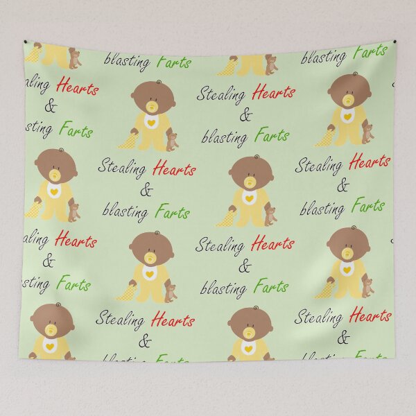 Item preview, Stealing hearts and blasting farts - funny baby design (yellow) designed and sold by Deegital18.