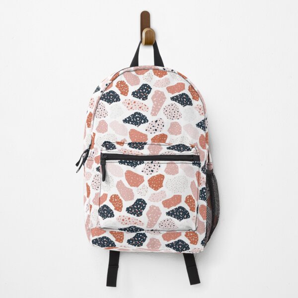 Item preview, Terazzo Dark Blue Orange and Pink on White Pattern designed and sold by Alicia Chee.