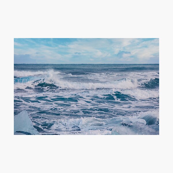 Icy blue Ocean Waves Photographic Print