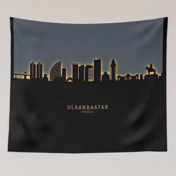 Item preview, Ulaanbaatar Mongolia Skyline designed and sold by ArtPrints.
