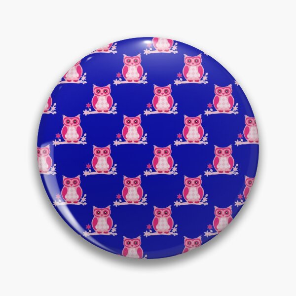 Item preview, Pink Owl Pattern Print designed and sold by ThingsByJoy.