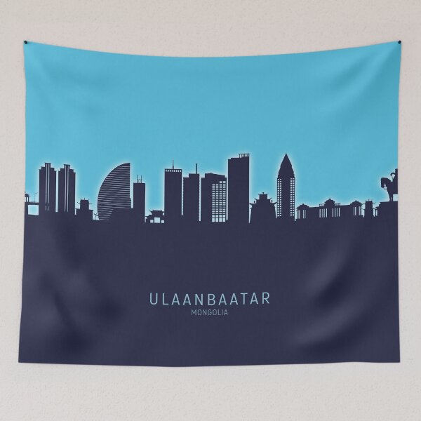 Item preview, Ulaanbaatar Mongolia Skyline designed and sold by ArtPrints.