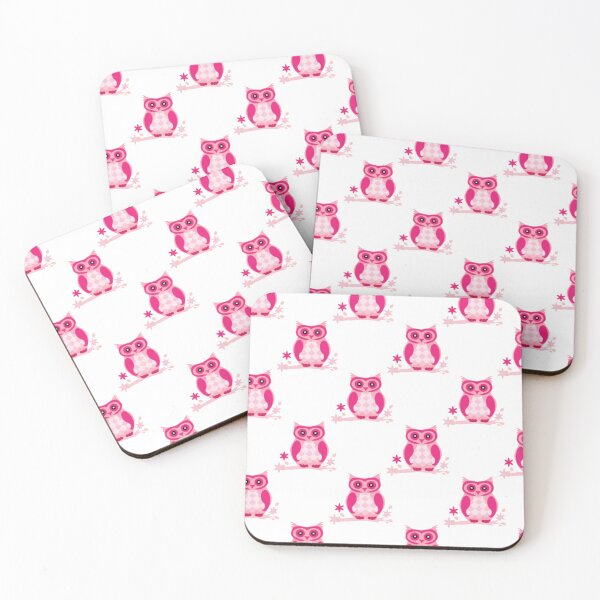 Item preview, Pink Owl Pattern Print designed and sold by ThingsByJoy.