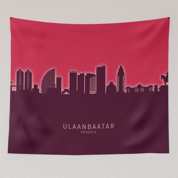 Item preview, Ulaanbaatar Mongolia Skyline designed and sold by ArtPrints.